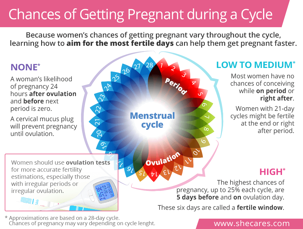 Chances of Getting Pregnant Around Period and Ovulation
