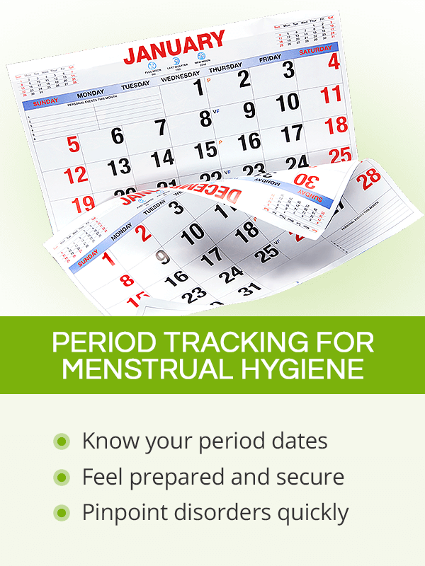 Period tracking for menstrual hygiene