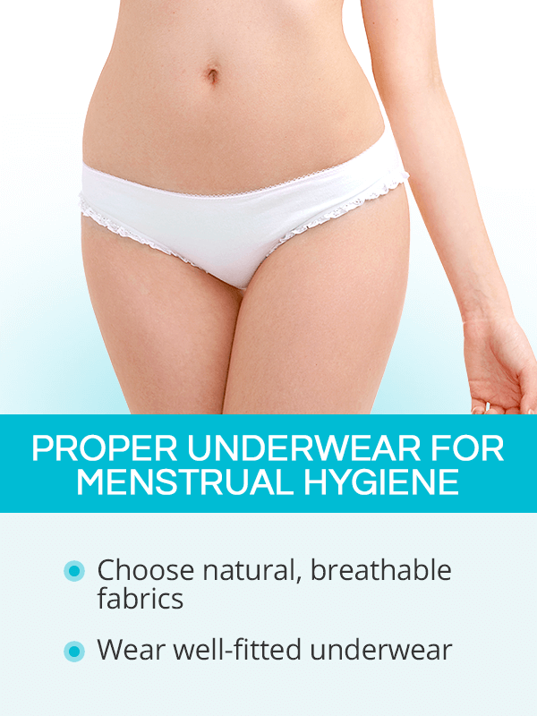 Proper underwear for menstrual hygiene
