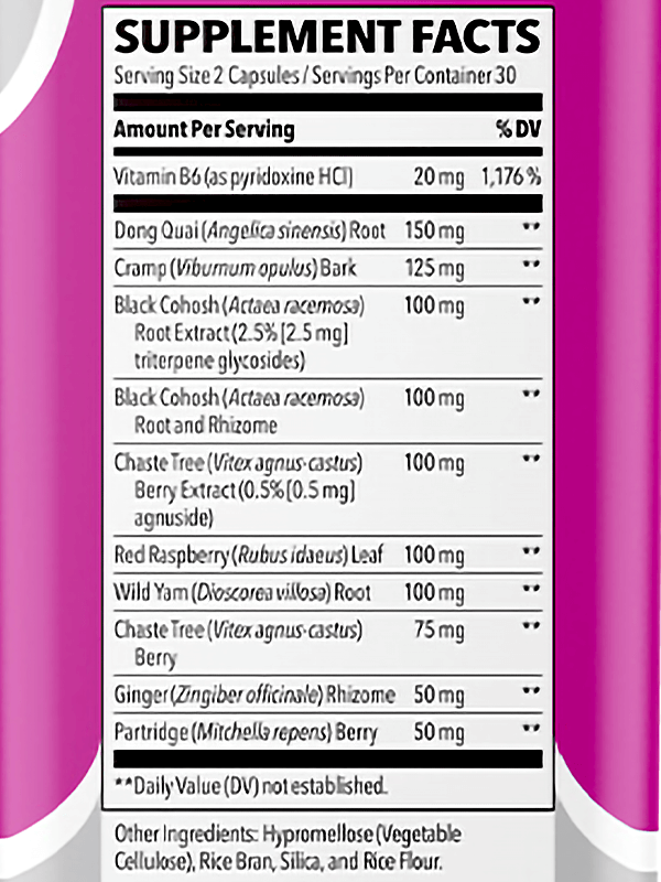 LifeSeasons PreMense-T Ingredients