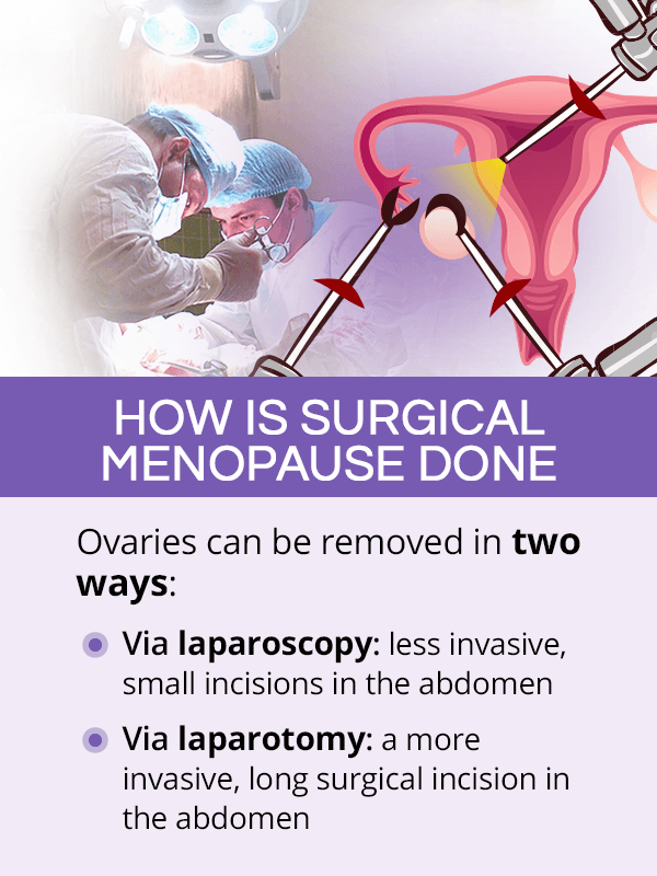 How is surgical menopause done