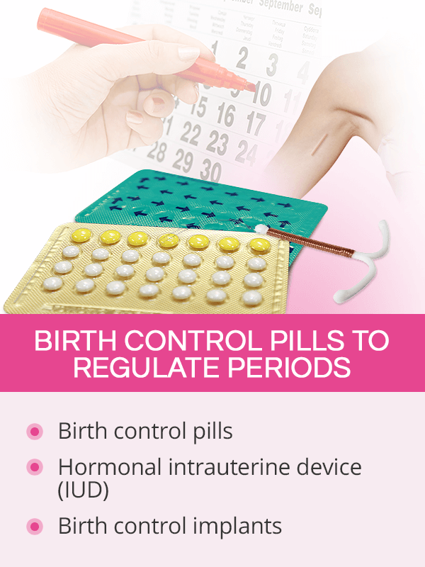 Birth control pills to regulate periods