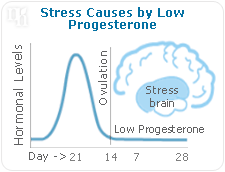 Stress causes by low progesterone