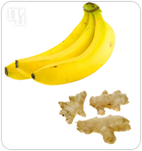 Bananas, which combats fatigue and insomnia, and Ginger, which stimulates the circulatory system