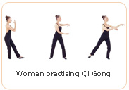 woman practising Qigong