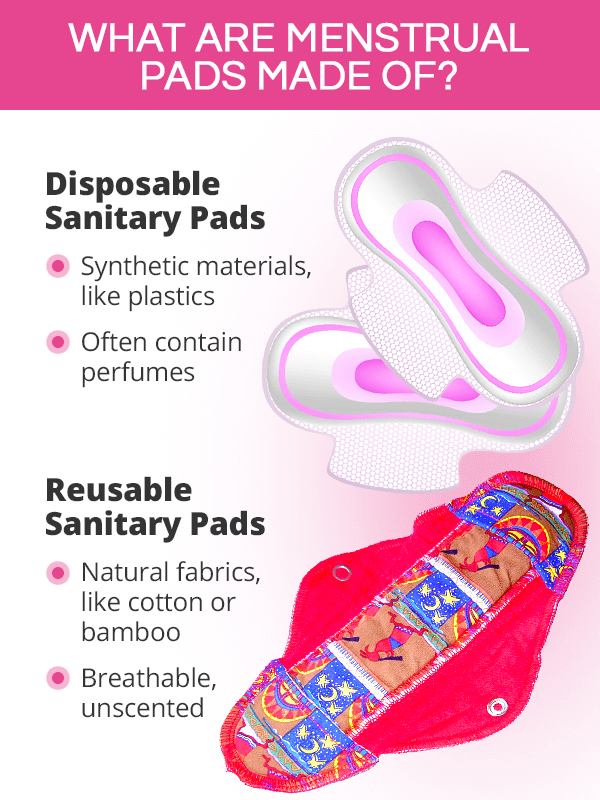 What are menstrual pads made of?