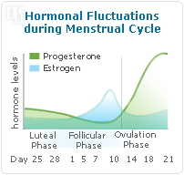 Hormonal fluctuations during menstrual cycle