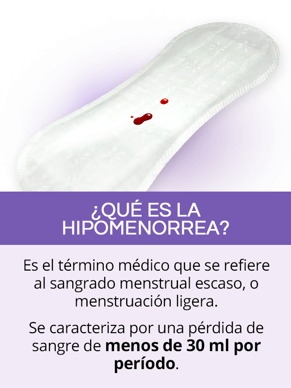 ¿Qué es la hipomenorrea?