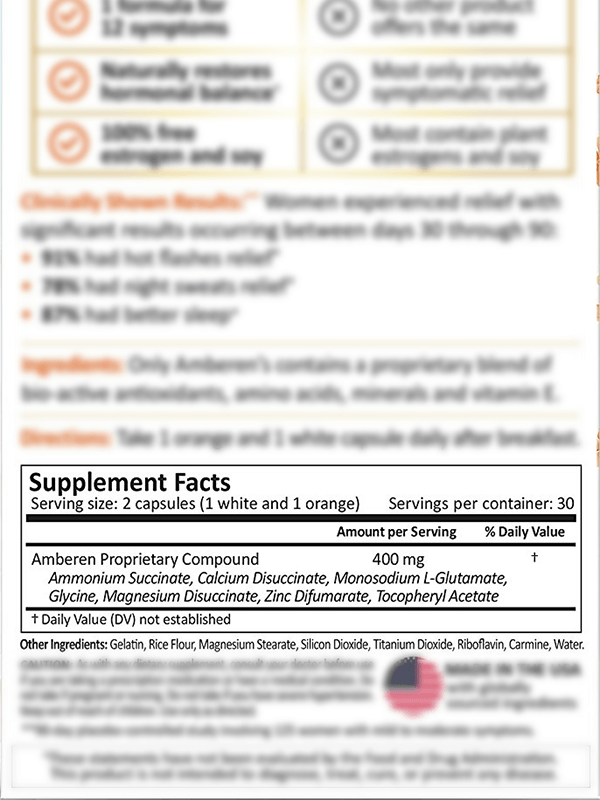 Amberen Ingredients