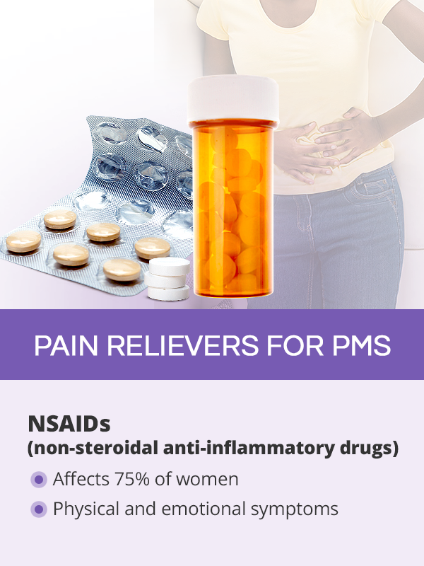 Pain relievers for PMS