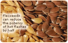 flexseeds reduce hot flashes by half