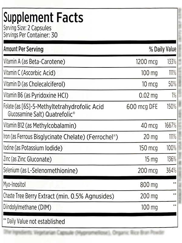 LES Labs Fertility Health: Complete Information Ingredients