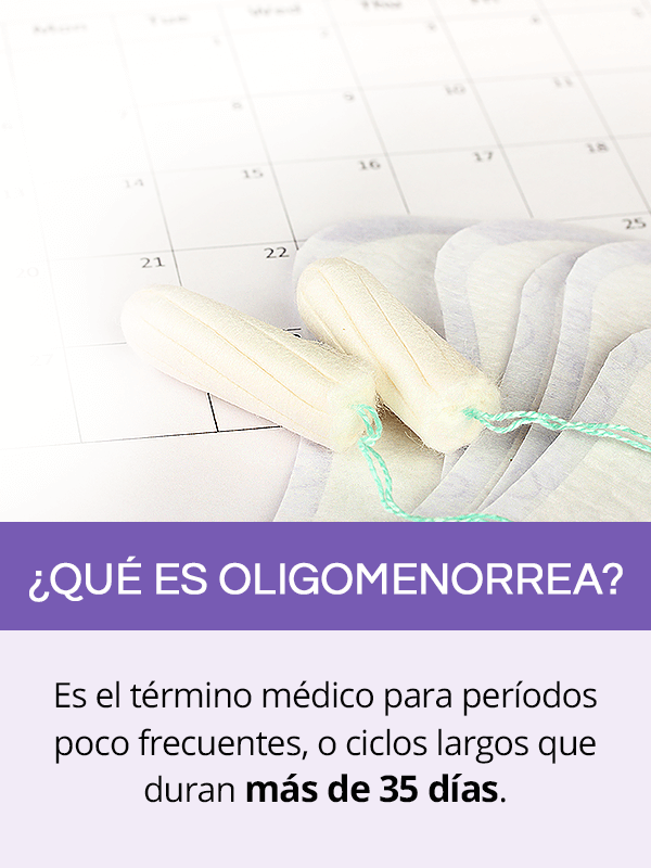 ¿Qué es oligomenorrea?