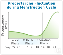 Progesterone fluctuation during menstrual cycle
