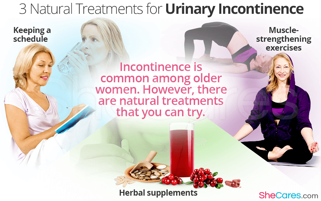 Incontinence is common among older women. However, there are natural treatments that you can try.
