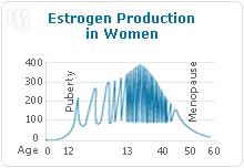 Normal estrogen levels in women